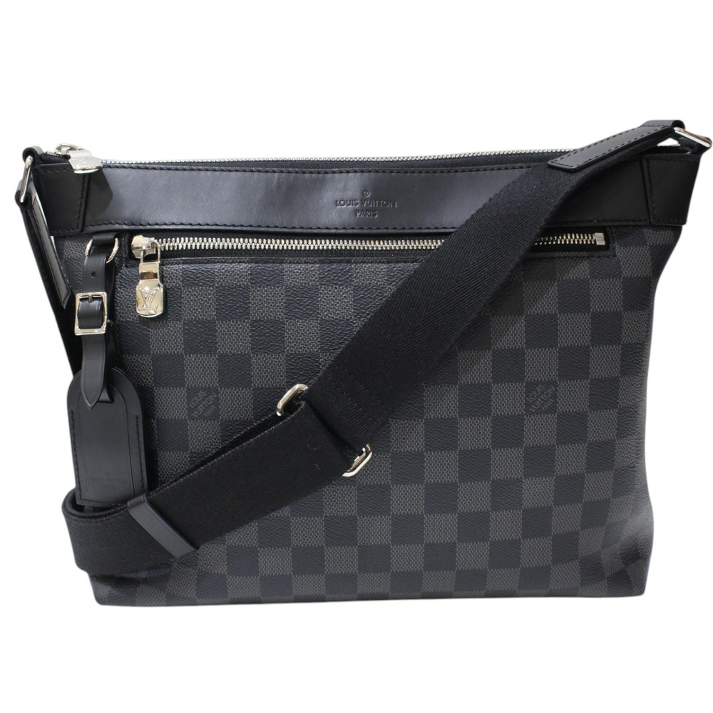 LOUIS VUITTON Mick Damier Graphite Black Shoulder Bag Black Gray Crossbody
